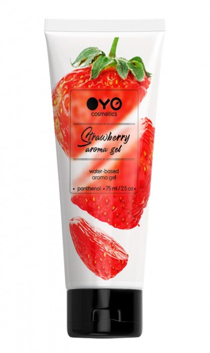 Лубрикант на водной основе OYO Aroma Gel Strawberry с ароматом клубники - 75 мл. - OYO - купить с доставкой в Братске