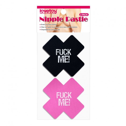 Набор из 2 пар пэстисов Cross Pattern Nipple Pasties - Lovetoy - купить с доставкой в Братске