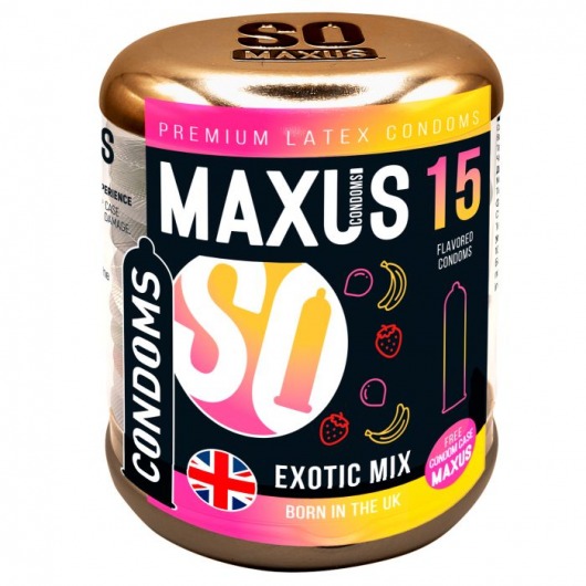 Ароматизированные презервативы Maxus Exotic Mix - 15 шт. - Maxus - купить с доставкой в Братске