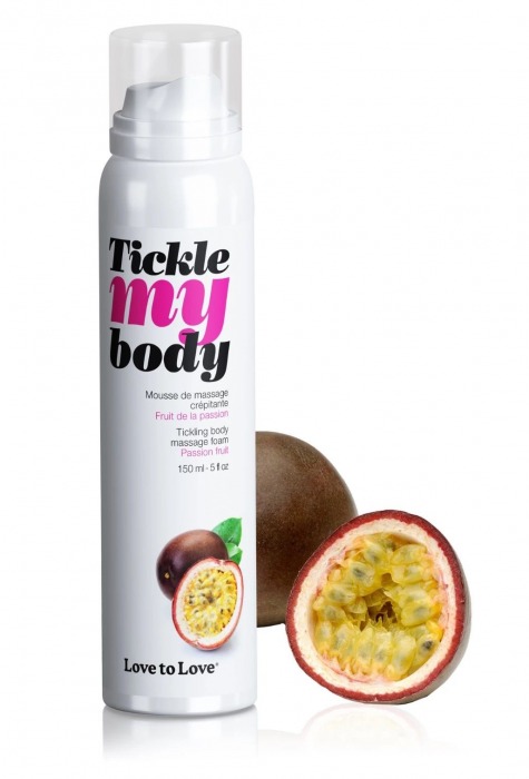 Массажная хрустящая пенка Tickle my body с ароматом маракуйи - 150 мл. - Love to Love - купить с доставкой в Братске