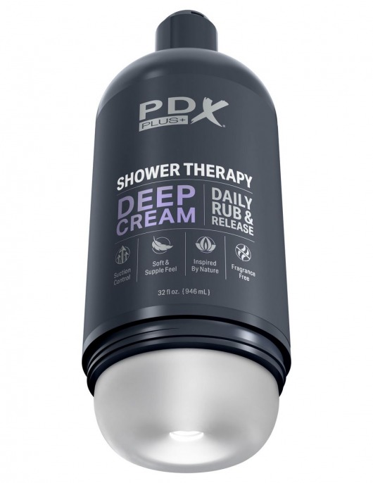 Мастурбатор в бутылке Shower Therapy Deep Cream - Pipedream - в Братске купить с доставкой