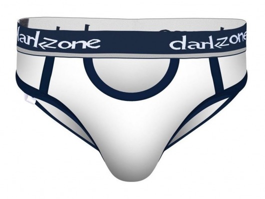 Белые мужские трусы-брифы с вырезом - Darkzone купить с доставкой