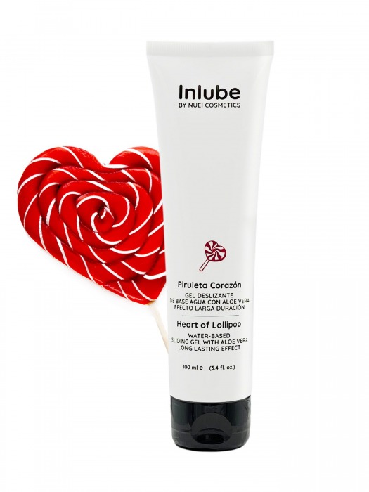 Смазка на водной основе Nuei Inlube Lollipop с алоэ вера и ароматом леденцов - 100 мл. - Nuei cosmetics - купить с доставкой в Братске