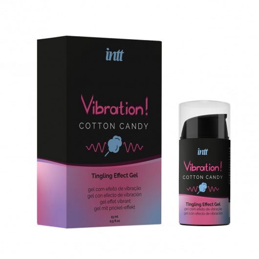 Жидкий вибратор Vibration Cotton Candy с ароматом сахарной ваты - 15 мл. - INTT - купить с доставкой в Братске