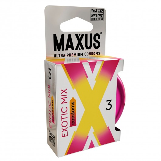 Ароматизированные презервативы Maxus Exotic Mix - 3 шт. - Maxus - купить с доставкой в Братске