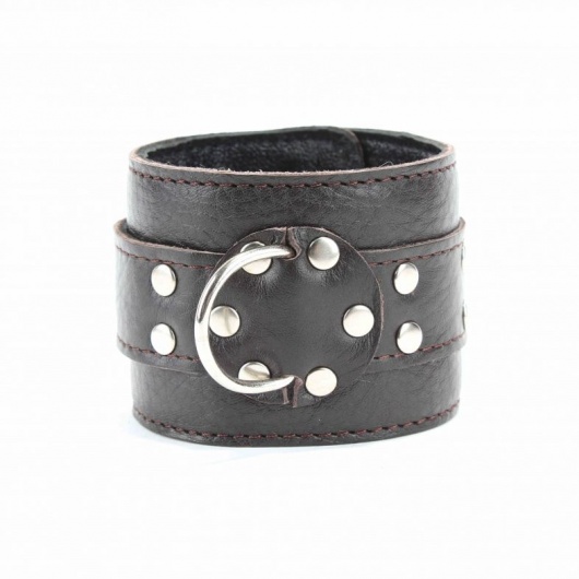 Кожаные наручники на металлической цепочке - БДСМ Арсенал - купить с доставкой в Братске