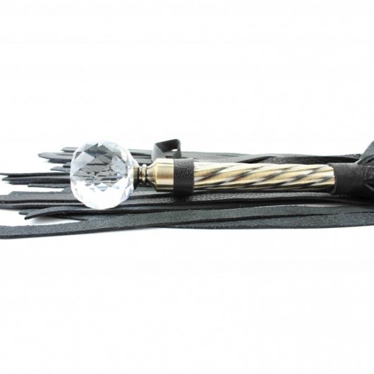 Эксклюзивная плеть с металлической ручкой - БДСМ Арсенал - купить с доставкой в Братске