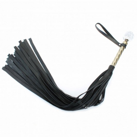 Эксклюзивная плеть с металлической ручкой - БДСМ Арсенал - купить с доставкой в Братске