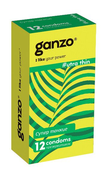 Ультратонкие презервативы Ganzo Ultra thin - 12 шт. - Ganzo - купить с доставкой в Братске