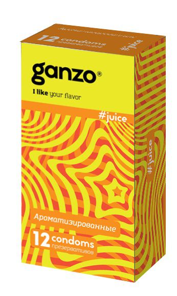 Ароматизированные презервативы Ganzo Juice - 12 шт. - Ganzo - купить с доставкой в Братске