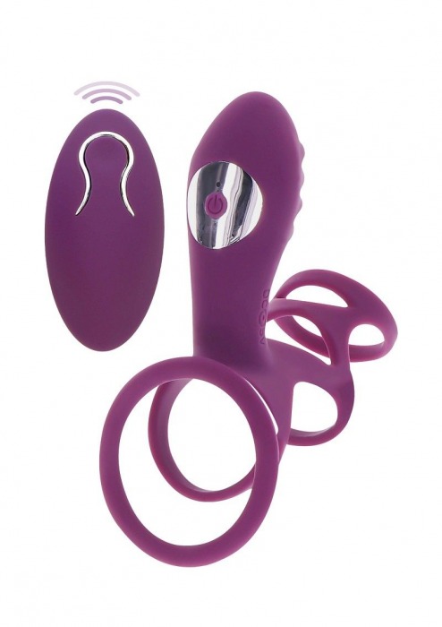 Фиолетовая эрекционная вибронасадка Halo Halo C-Ring Sleeve - Toy Joy - в Братске купить с доставкой