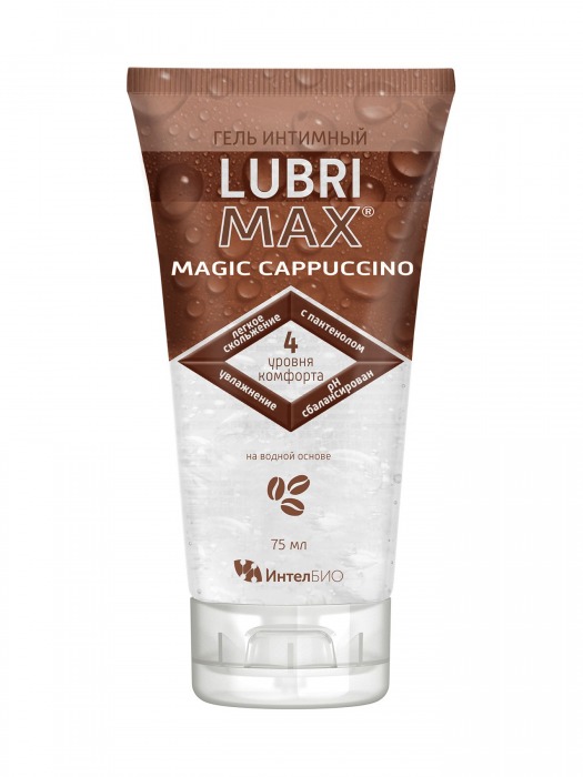 Интимный гель-смазка на водной основе Lubrimax Magic Cappuccino - 75 мл. - ИнтелБИО - купить с доставкой в Братске