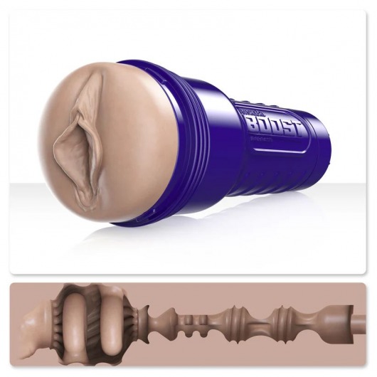 Телесный мастурбатор-вагина Fleshlight Boost Bang - Fleshlight - в Братске купить с доставкой