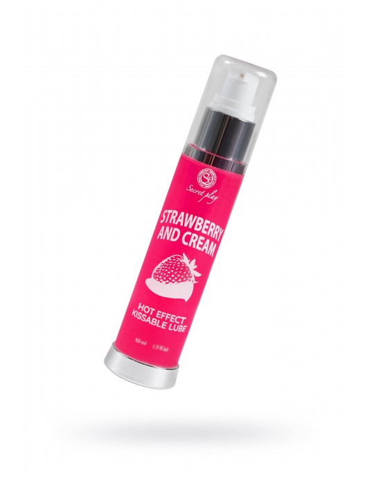 Массажное масло 2-в-1 с разогревающим эффектом и вкусом клубники со сливками - 50 мл. - Secret Play - купить с доставкой в Братске