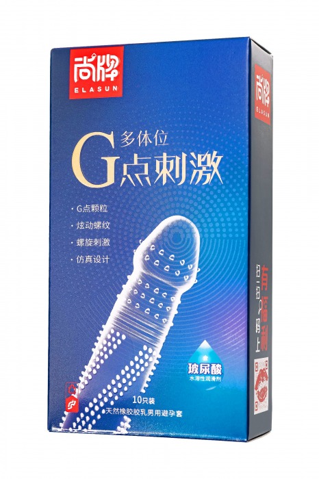 Ультратонкие презервативы Elasun G-spot stimulation с ребрами и точками - 10 шт. - Elasun - купить с доставкой в Братске