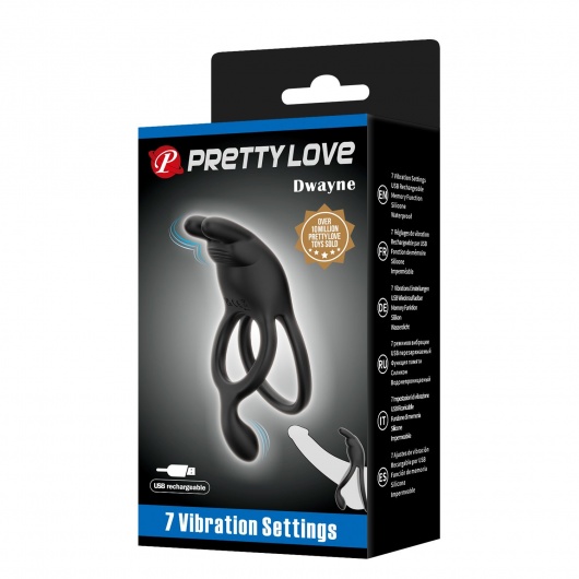 Черное эрекционное виброкольцо Dwayne - Baile - в Братске купить с доставкой