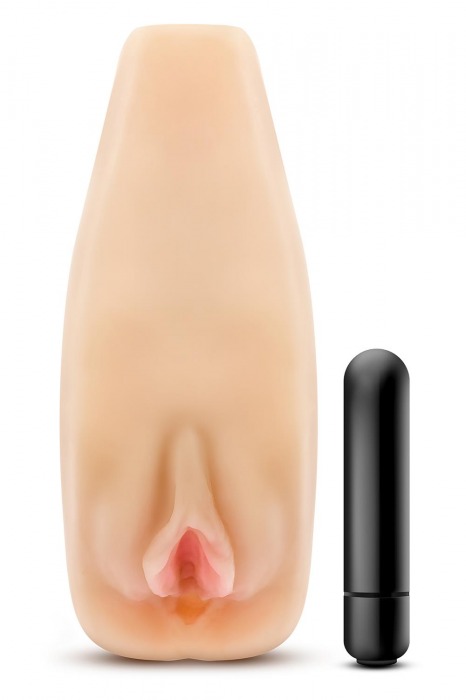 Мастурбатор-вагина с вибрацией Soft   Wet Natasha Realistic Beige Masturbator - Blush Novelties - в Братске купить с доставкой