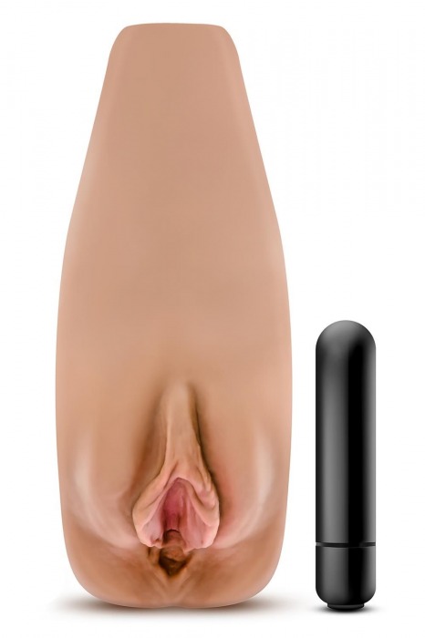 Маструбатор-вагина с вибрацией Soft   Wet Renata Realistic Tan Masturbator - Blush Novelties - в Братске купить с доставкой