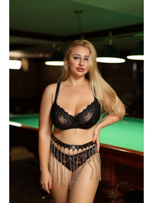 Черно-серебристая портупея-юбка plus size с цепочками - БДСМ Арсенал - купить с доставкой в Братске