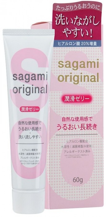 Гель-смазка на водной основе Sagami Original - 60 гр. - Sagami - купить с доставкой в Братске