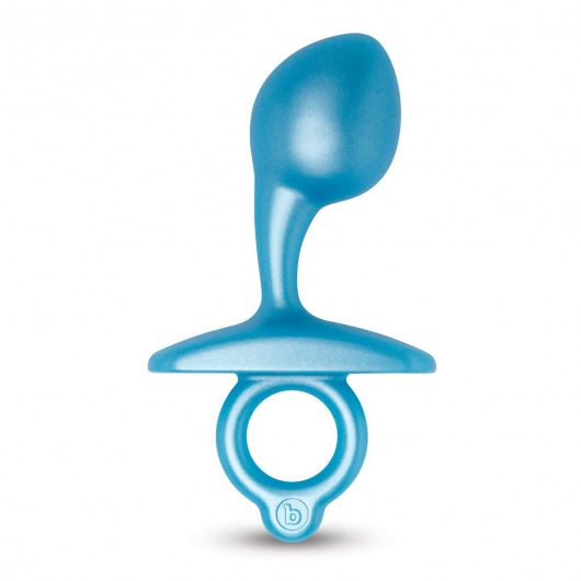 Голубая анальная пробка для массажа простаты Bulb Silicone Prostate Plug - 10,7 см. - b-Vibe - в Братске купить с доставкой