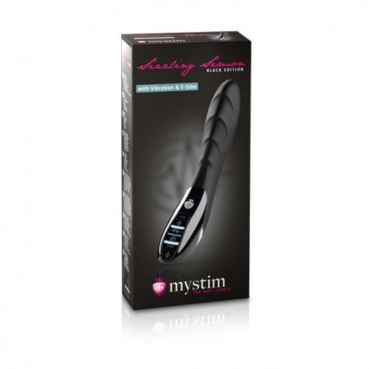 Вибратор с электростимуляцией Sizzling Simon Black Edition - 27 см. - MyStim - купить с доставкой в Братске