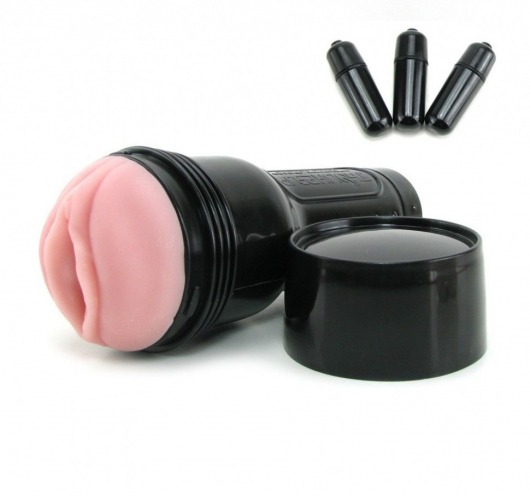 Мастурбатор-вагина Fleshlight - Vibro Pink Lady Touch с вибрацией - Fleshlight - в Братске купить с доставкой