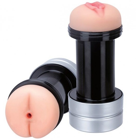 Мастурбатор 2-в-1 REALSTUFF 2 IN 1 HUMMER ANUS   VAGINA: вагина и анус - Dream Toys - в Братске купить с доставкой