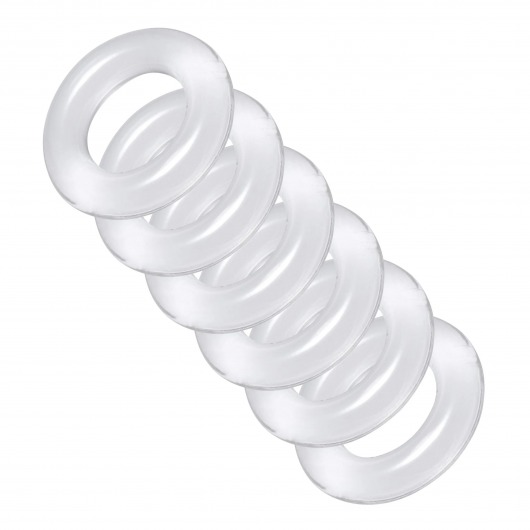Комплект из 6 прозрачных эрекционных колец Ring Master Custom Ball Stretcher Kit - XR Brands - в Братске купить с доставкой