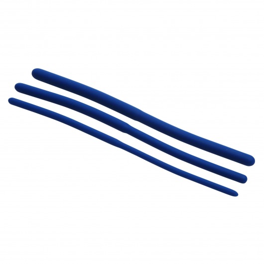 Набор из 3 синих силиконовых уретральных расширителей Invasion Silicone Urethral Sound Trainer Set - XR Brands - купить с доставкой в Братске