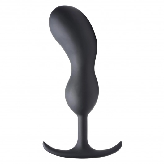 Черный массажер простаты с утяжелителями Premium Silicone Weighted Prostate Plug XL - 20,8 см. - XR Brands - в Братске купить с доставкой