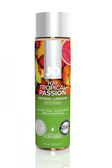 Лубрикант на водной основе с ароматом тропических фруктов JO Flavored Tropical Passion - 120 мл. - System JO - купить с доставкой в Братске