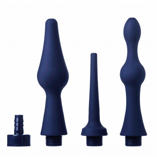 Набор из 3 универсальных насадок для анального душа Universal 3 Piece Silicone Enema Attachment Set - XR Brands - купить с доставкой в Братске