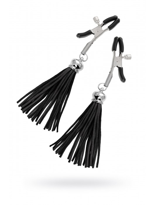 Зажимы на соски «Прищепки» с черными кисточками из замши - Pecado - купить с доставкой в Братске