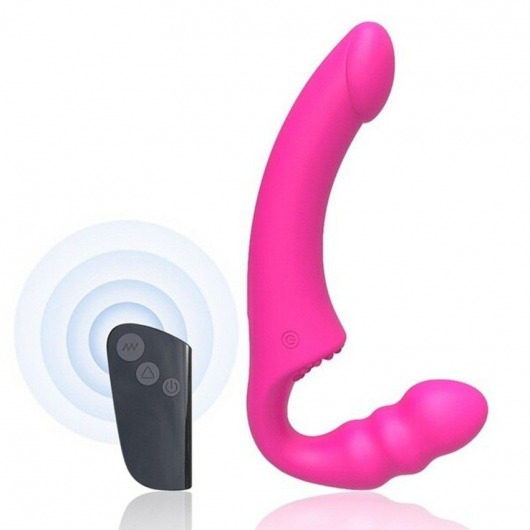 Розовый безремневой страпон Straples Strap-On Dildo - Erokay - купить с доставкой в Братске