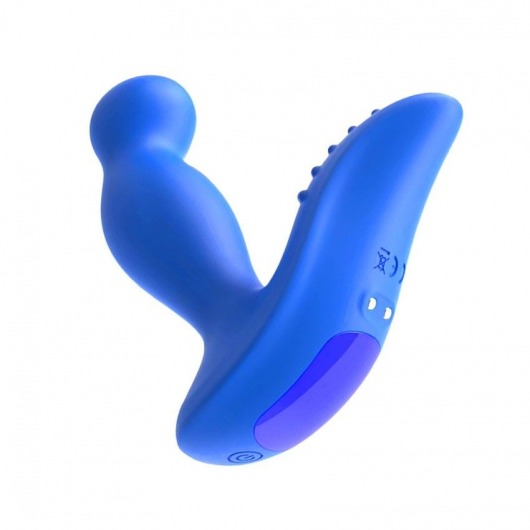 Синий вибромассажер простаты 3,5’’ Remote Control P-spot Massager - 12,5 см. - Erokay - в Братске купить с доставкой
