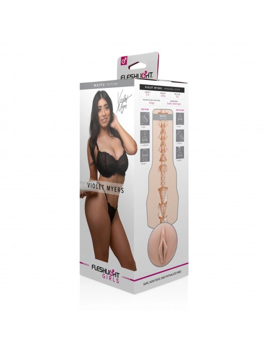 Мастурбатор-вагина Fleshlight Girls - Violet Myers Waifu - Fleshlight - в Братске купить с доставкой