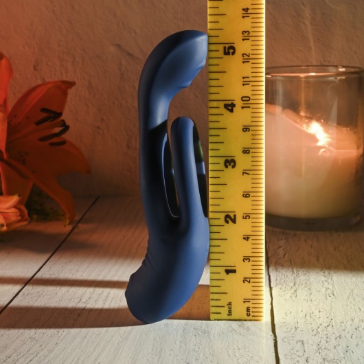 Синее эрекционное виброкольцо с двойным подхватом мошонки Ring Around The Rosy - Zero Tolerance - в Братске купить с доставкой