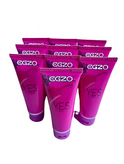 Набор из 10 согревающих лубрикантов на водной основе Egzo Yes (по 50 мл.) - EGZO - купить с доставкой в Братске
