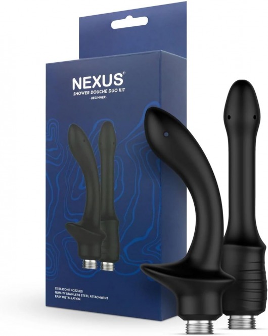 Набор из 2 насадок для анального душа Shower Douche Duo Kit Beginner - Nexus Range - купить с доставкой в Братске