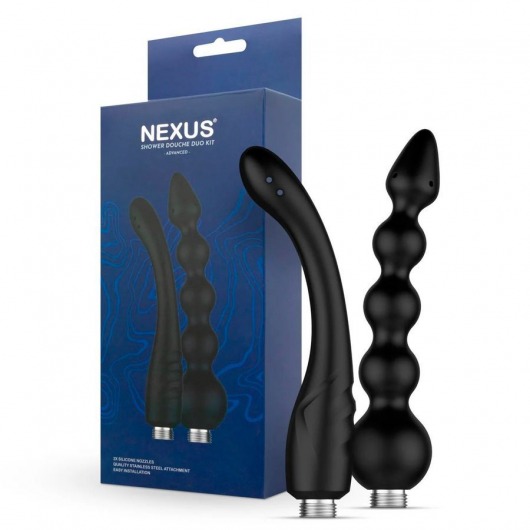 Набор из 2 насадок для анального душа Shower Douche Duo Kit - Nexus Range - купить с доставкой в Братске