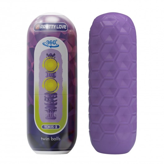 Фиолетовый мастурбатор Venus-X Twin balls - Baile - в Братске купить с доставкой