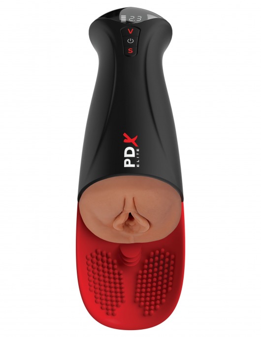 Мастурбатор-вагина в колбе с вибрацией Fuck-O-Matic Pro XL - Pipedream - в Братске купить с доставкой