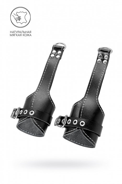 Черные подвесы с белой строчкой - Pecado - купить с доставкой в Братске