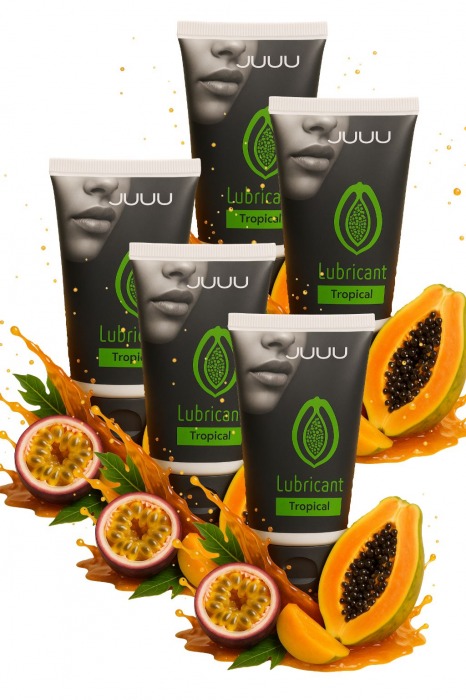 Набор из 5 съедобных лубрикантов JUJU со вкусом тропических фруктов - JuJu - купить с доставкой в Братске