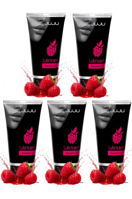 Набор из 5 съедобных лубрикантов JUJU со вкусом малины - JuJu - купить с доставкой в Братске