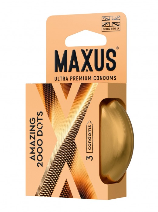 Точечные презервативы MAXUS 2000 Amazing Dots с железным кейсом - 3 шт. - Maxus - купить с доставкой в Братске