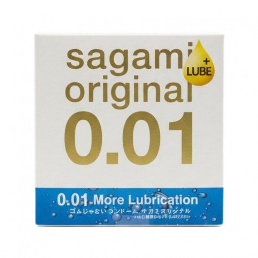 Увлажнённый презерватив Sagami Original 0.01 Extra Lub - 1 шт. - Sagami - купить с доставкой в Братске