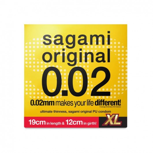 Презерватив увеличенного размера Sagami Original 0.02 XL-size - 1 шт. - Sagami - купить с доставкой в Братске