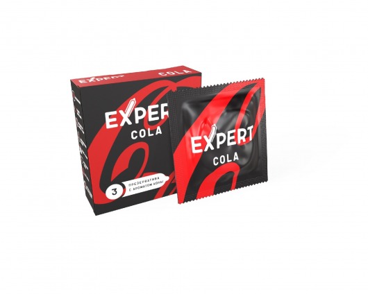 Презервативы с ароматом колы Expert Cola - 3 шт. - Expert - купить с доставкой в Братске